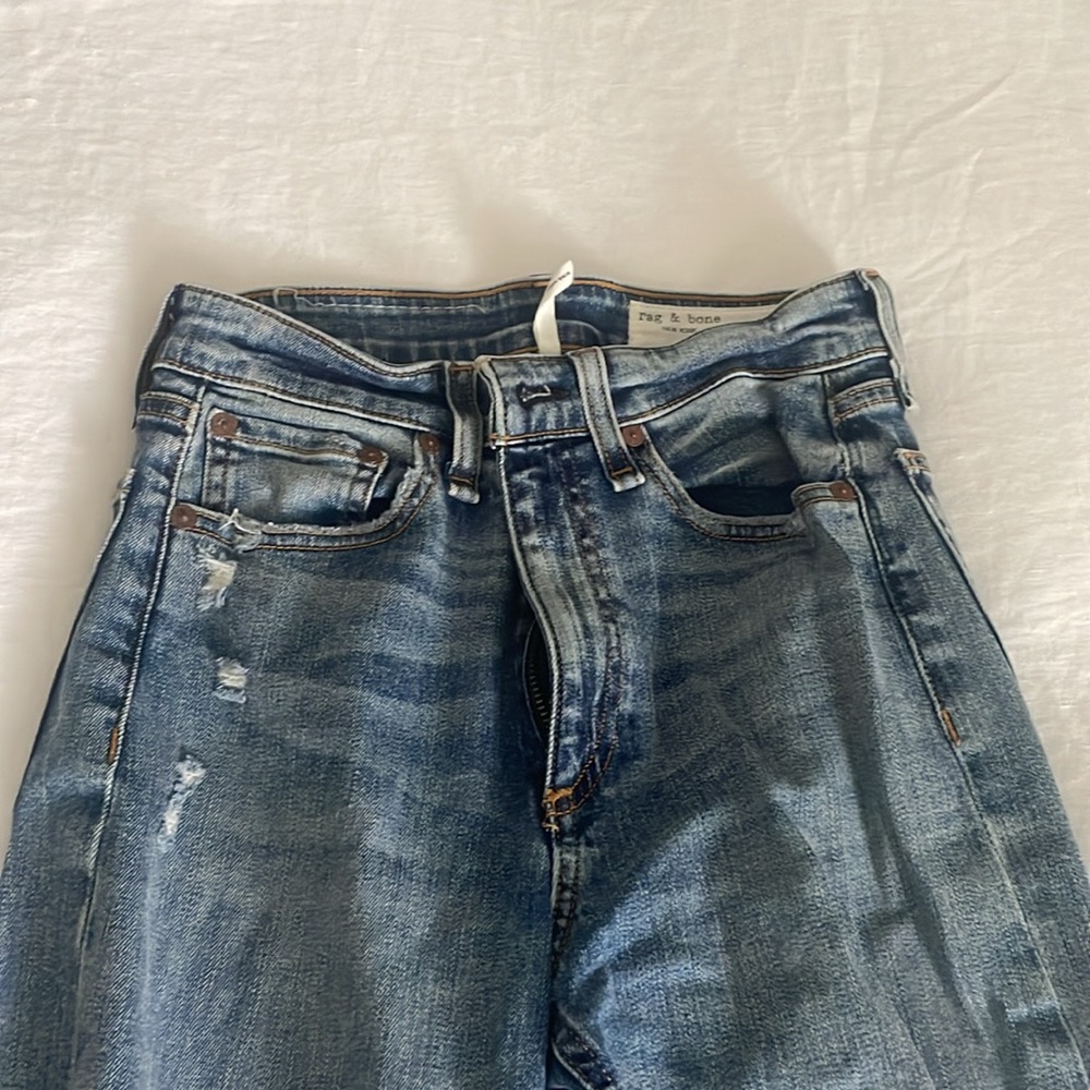 Rag and bone medium washed skinny jeans